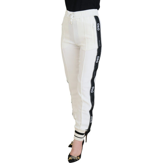 Dolce & Gabbana Chic White Jogger Pants for Elevated Comfort Dolce & Gabbana