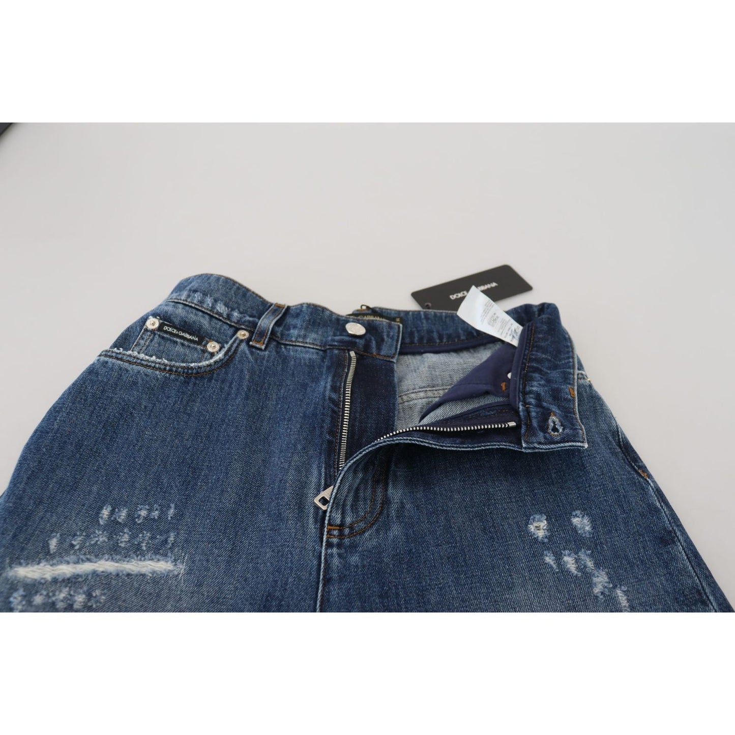 Dolce & Gabbana Elegant Tattered Denim Jeans Dolce & Gabbana