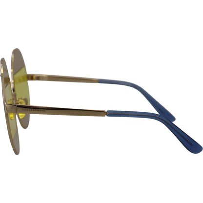 Dolce & Gabbana Gold Oval Metal Crystals Shades DG2209B Sunglasses Dolce & Gabbana