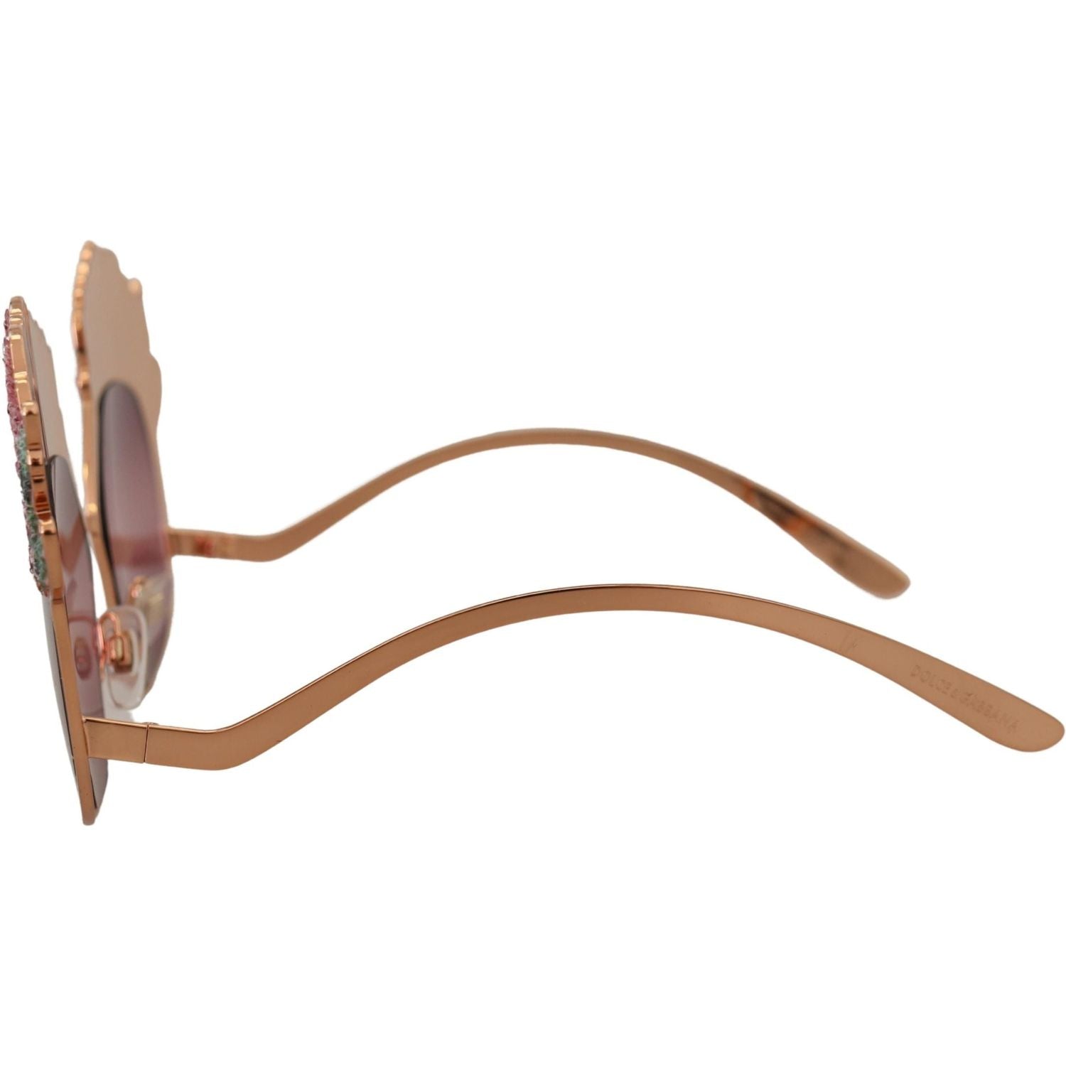 别致的玫瑰亮片刺绣太阳镜