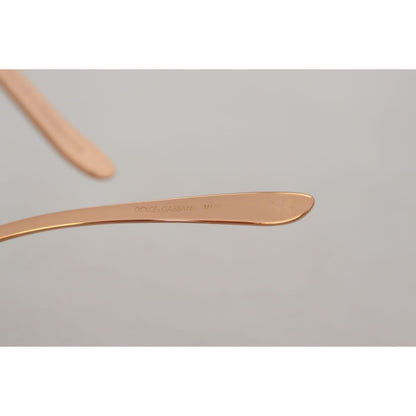 Dolce & Gabbana Pink Gold Rose Sequin Embroidery DG2202 Sunglasses Dolce & Gabbana