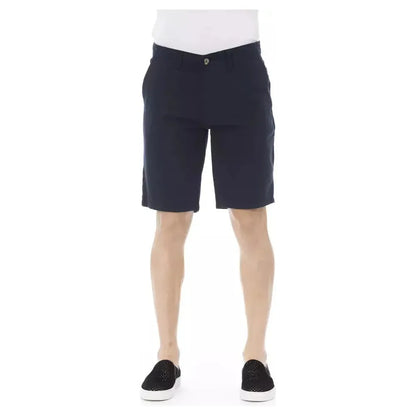 Baldinini Trend Blue Cotton Men Bermuda Short 1728,67345744032,Baldinini Trend,Bermuda - Shorts - Clothing,Blue,Clothing,IT44 | XS,Men,Men - Clothing,New with tags,Shorts - Clothing,Shorts - Men - Clothing
