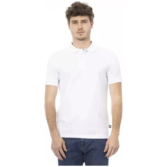 Baldinini Trend White Cotton Men Polo Shirt Baldinini Trend