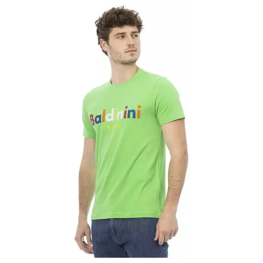 Baldinini Trend Green Cotton Men T-Shirt Baldinini Trend