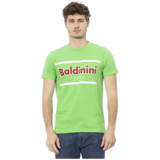 Baldinini Trend Green Cotton Men T-Shirt Baldinini Trend