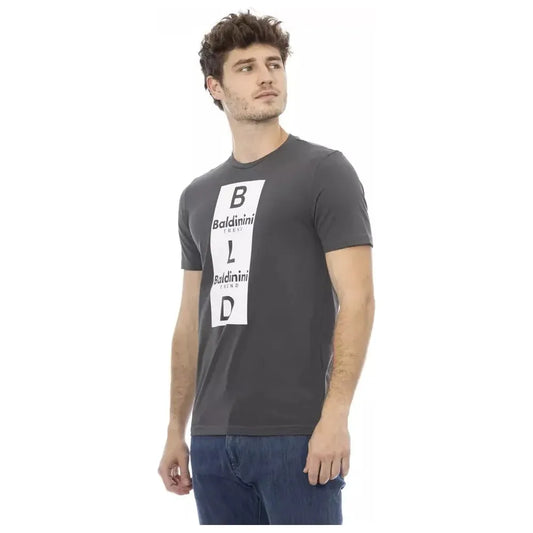 Baldinini Trend Gray Cotton Men T-Shirt Baldinini Trend