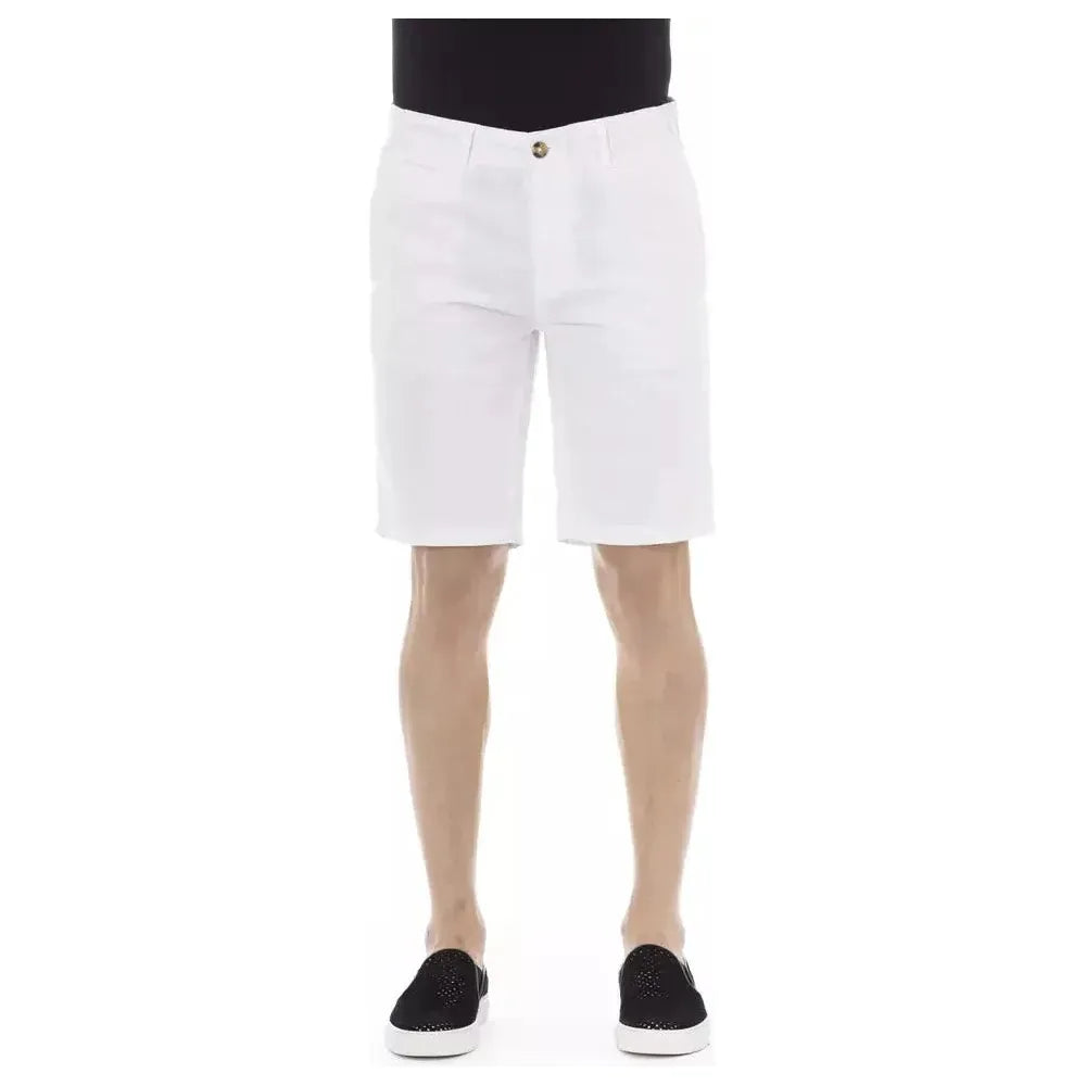 Baldinini Trend White Cotton Men Bermuda Short 1728,67345744032,Baldinini Trend,Bermuda - Shorts - Clothing,Clothing,IT44 | XS,Men,Men - Clothing,New with tags,Shorts - Clothing,Shorts - Men - Clothing,White