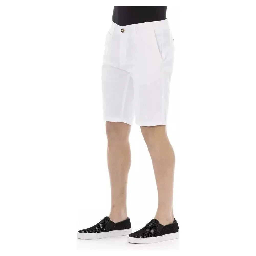 Baldinini Trend White Cotton Men Bermuda Short 1728,67345744032,Baldinini Trend,Bermuda - Shorts - Clothing,Clothing,IT44 | XS,Men,Men - Clothing,New with tags,Shorts - Clothing,Shorts - Men - Clothing,White