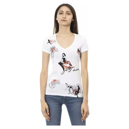 Trussardi Action White Cotton Women's Top Trussardi Action