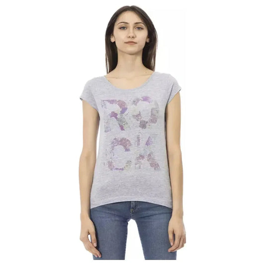 Trussardi Action Gray Cotton Women T-Shirt Trussardi Action Gray