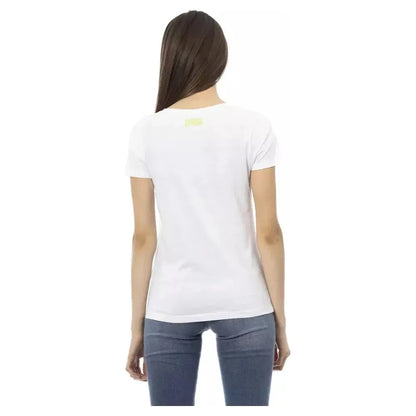 Trussardi Action White Cotton Women T-Shirt Trussardi Action