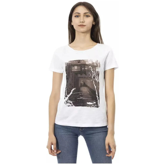 Trussardi Action White Cotton T-Shirt Trussardi Action