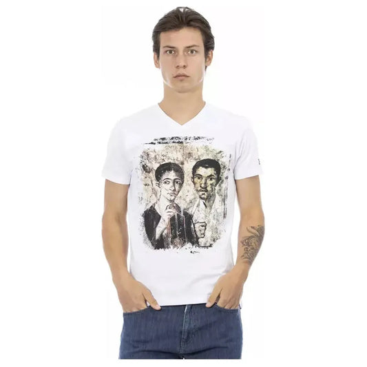 Trussardi Action White Cotton T-Shirt Trussardi Action