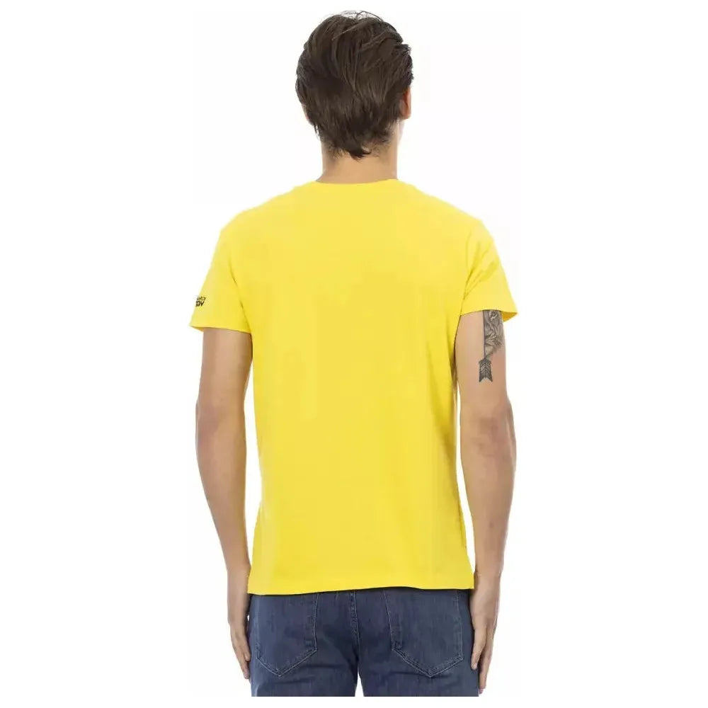 Trussardi Action Yellow Cotton Men T-Shirt Trussardi Action