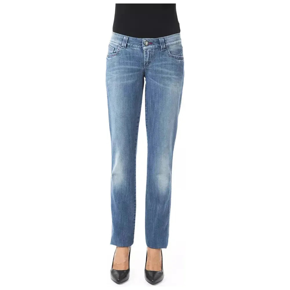 BYBLOS Blue Cotton Women Jean BYBLOS