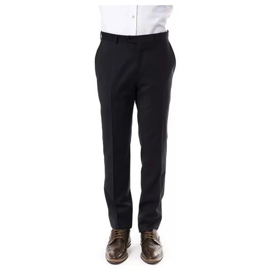 Uominitaliani Gray Wool Men Pant Uominitaliani