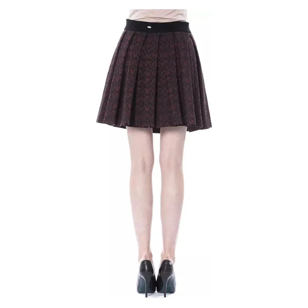 BYBLOS Brown Cotton Women Skirt WOMAN SKIRTS BYBLOS