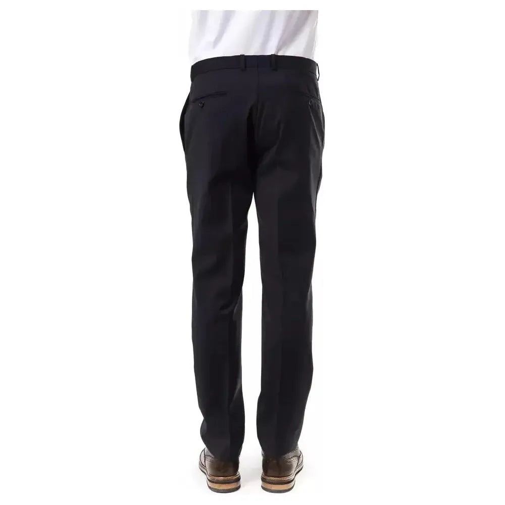 Uominitaliani Gray Wool Men Pant Uominitaliani