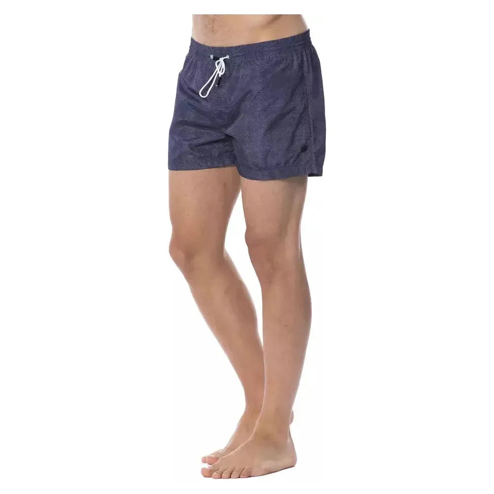 Roberto Cavalli Sport Blue Polyester Men's Swim Trunk