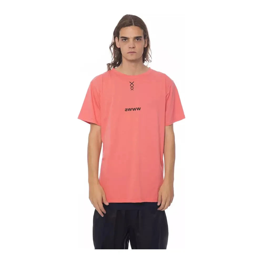 Nicolo Tonetto "Multicolor Cotton Men T-Shirt" Nicolo Tonetto Light Coral