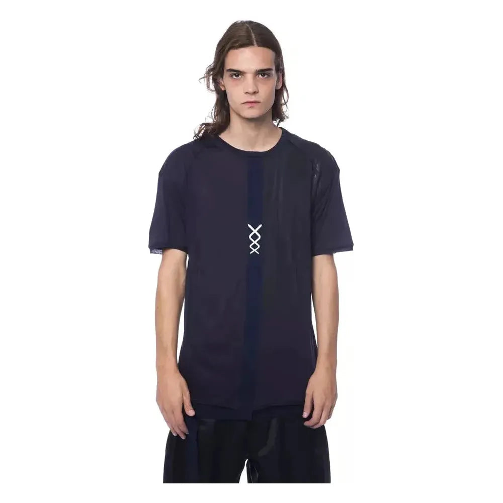 Nicolo Tonetto Blue Cotton Men T-Shirt Nicolo Tonetto Dark Slate Gray