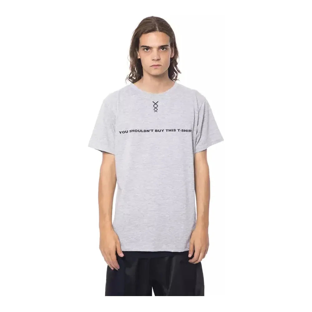 Nicolo Tonetto Gray Cotton Men's T-Shirt Nicolo Tonetto Light Gray