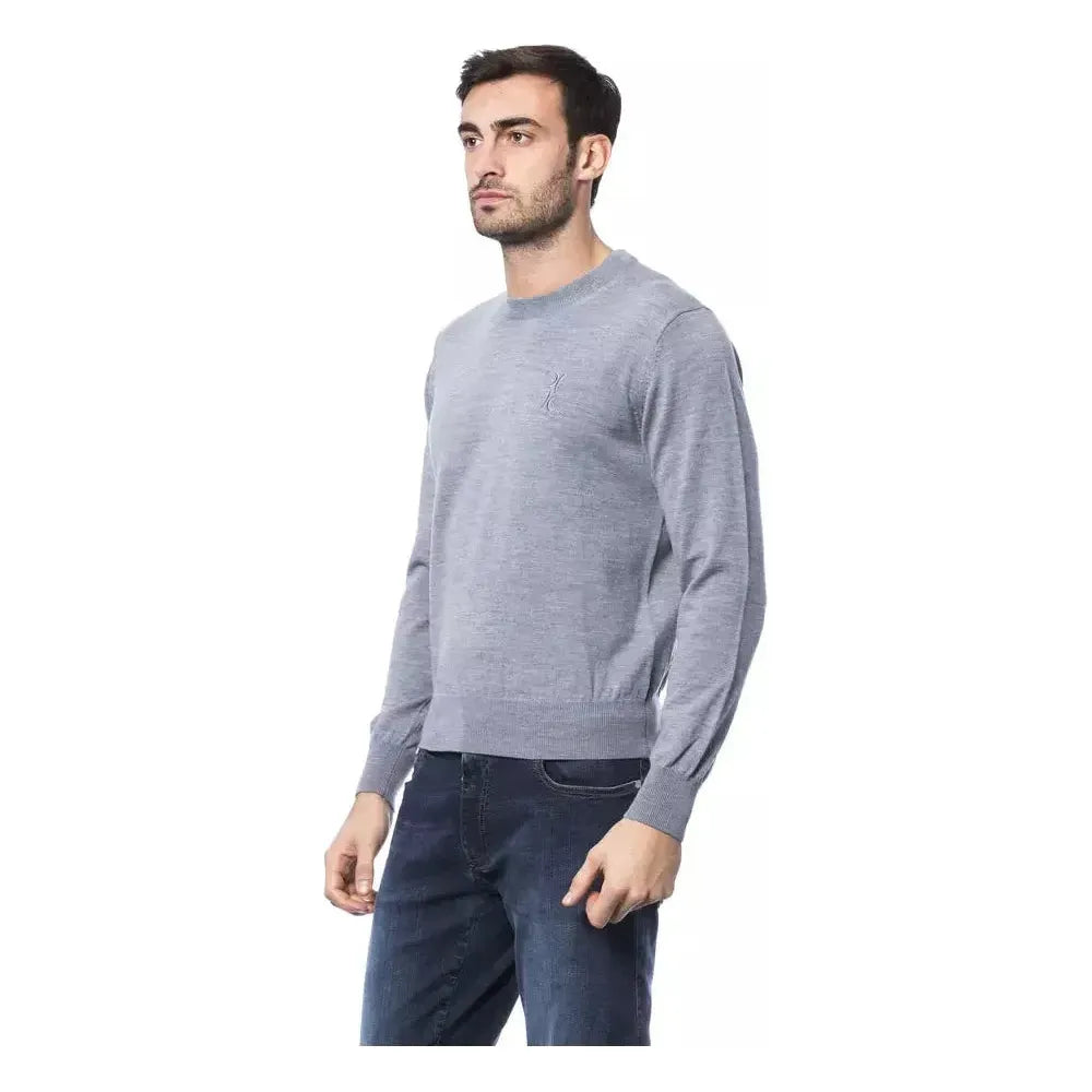 Billionaire Italian Couture Gray Merino Wool Men Sweater 1728,67345744032,Billionaire Italian Couture,Clothing,Gray,Men,Men - Clothing,New with tags,S,Sweaters - Clothing,Sweaters - Men - Clothing,Sweatshirts - Sweaters - Clothing