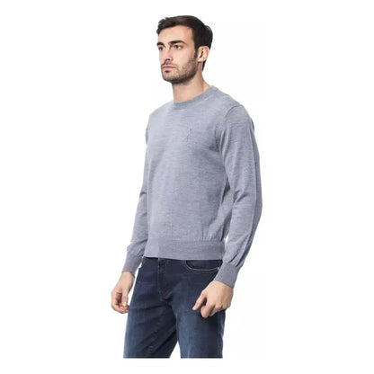 Billionaire Italian Couture Gray Merino Wool Men Sweater 1728,67345744032,Billionaire Italian Couture,Clothing,Gray,Men,Men - Clothing,New with tags,S,Sweaters - Clothing,Sweaters - Men - Clothing,Sweatshirts - Sweaters - Clothing