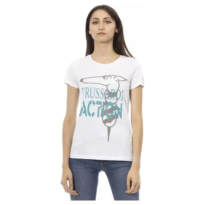 Trussardi Action White Cotton T-Shirt Trussardi Action