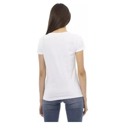 Trussardi Action White Cotton Tops & T-Shirt