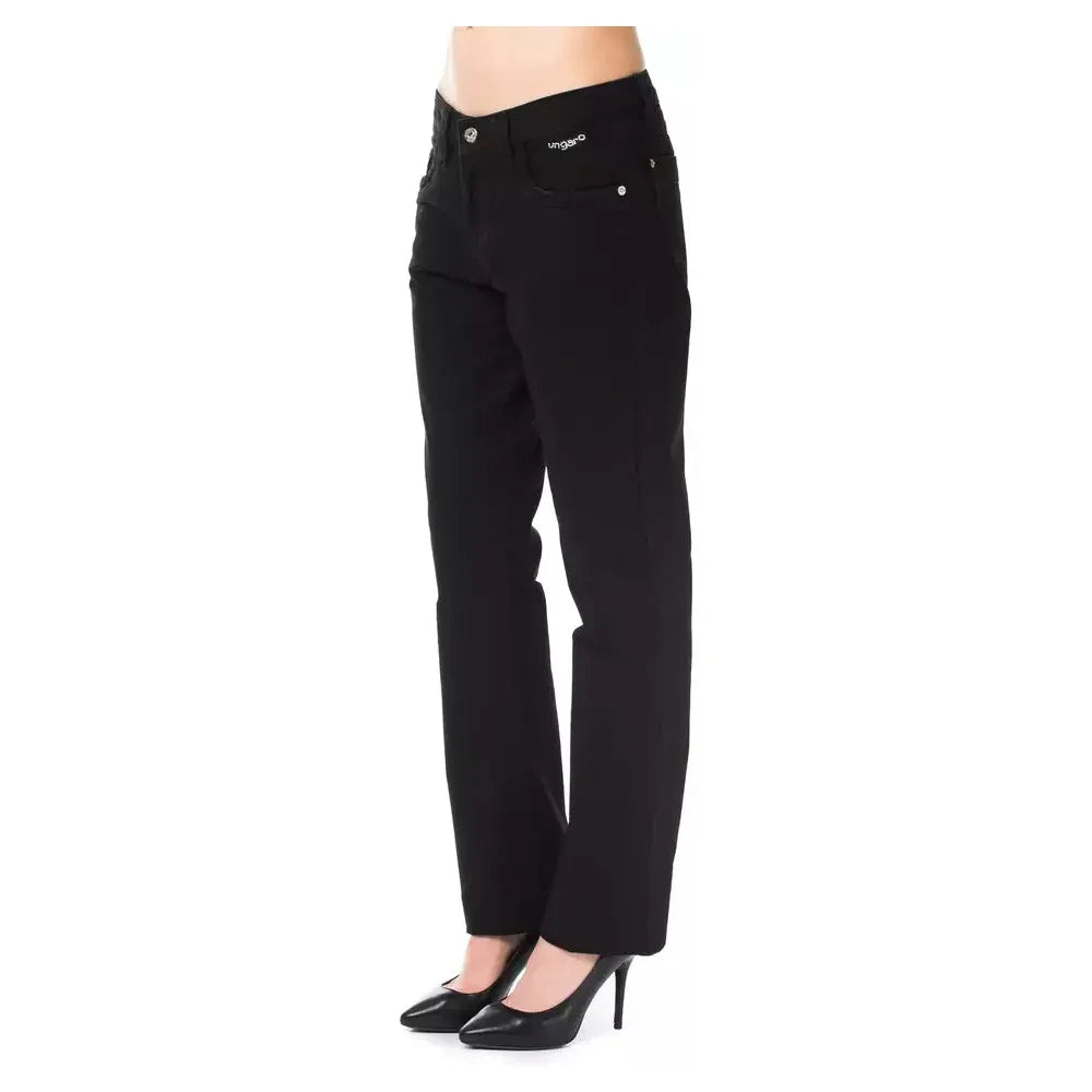 Ungaro Fever Black Cotton Women's Pants Ungaro Fever