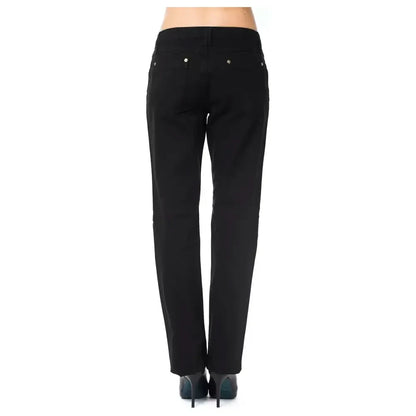 Ungaro Fever Black Cotton Women's Pants Ungaro Fever