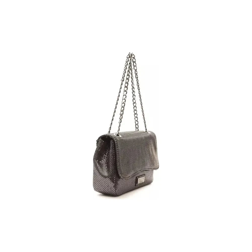 Pompei Donatella Gray Leather Women Crossbody Pompei Donatella Dark Slate Gray
