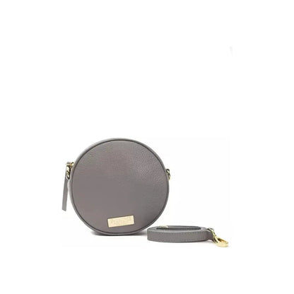 Pompei Donatella Gray Leather Women Crossbody Bag