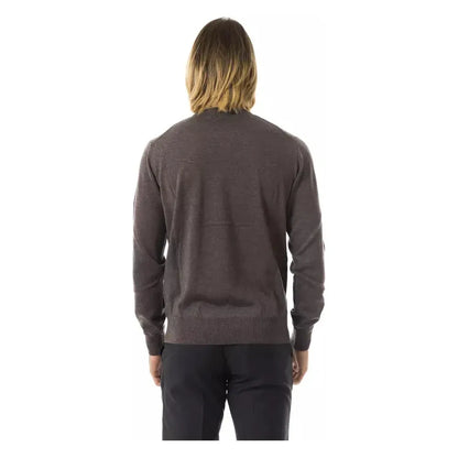 Uominitaliani Gray Merino Wool Men Sweater