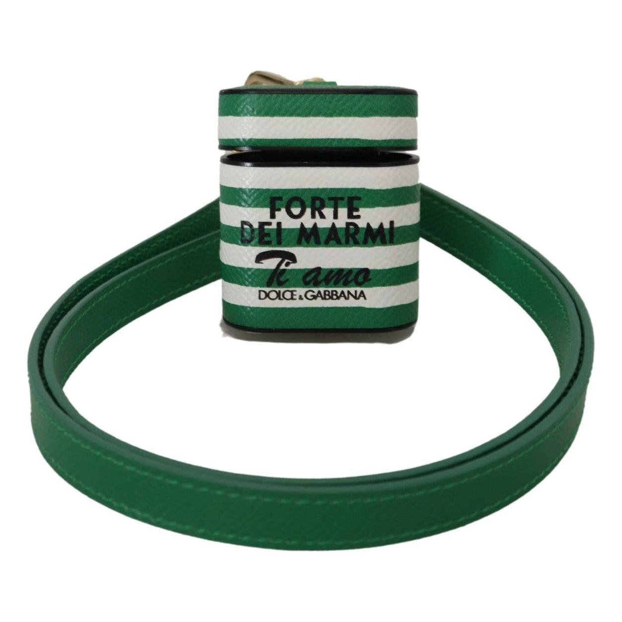 优雅皮革 Airpods 保护套 - 郁郁葱葱的绿色