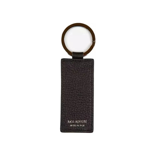 Neil Barrett Black Leather Men Keychain Neil Barrett