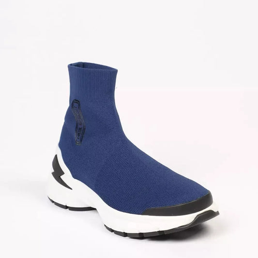 Neil Barrett Electric Bolt Sock Sneakers in Blue Neil Barrett