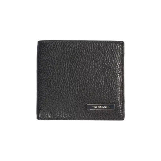 Trussardi Black Leather Men Wallet Trussardi