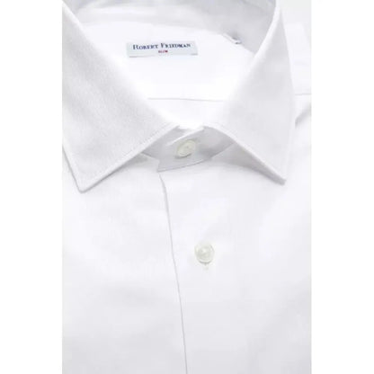Robert Friedman White Cotton Men Shirt