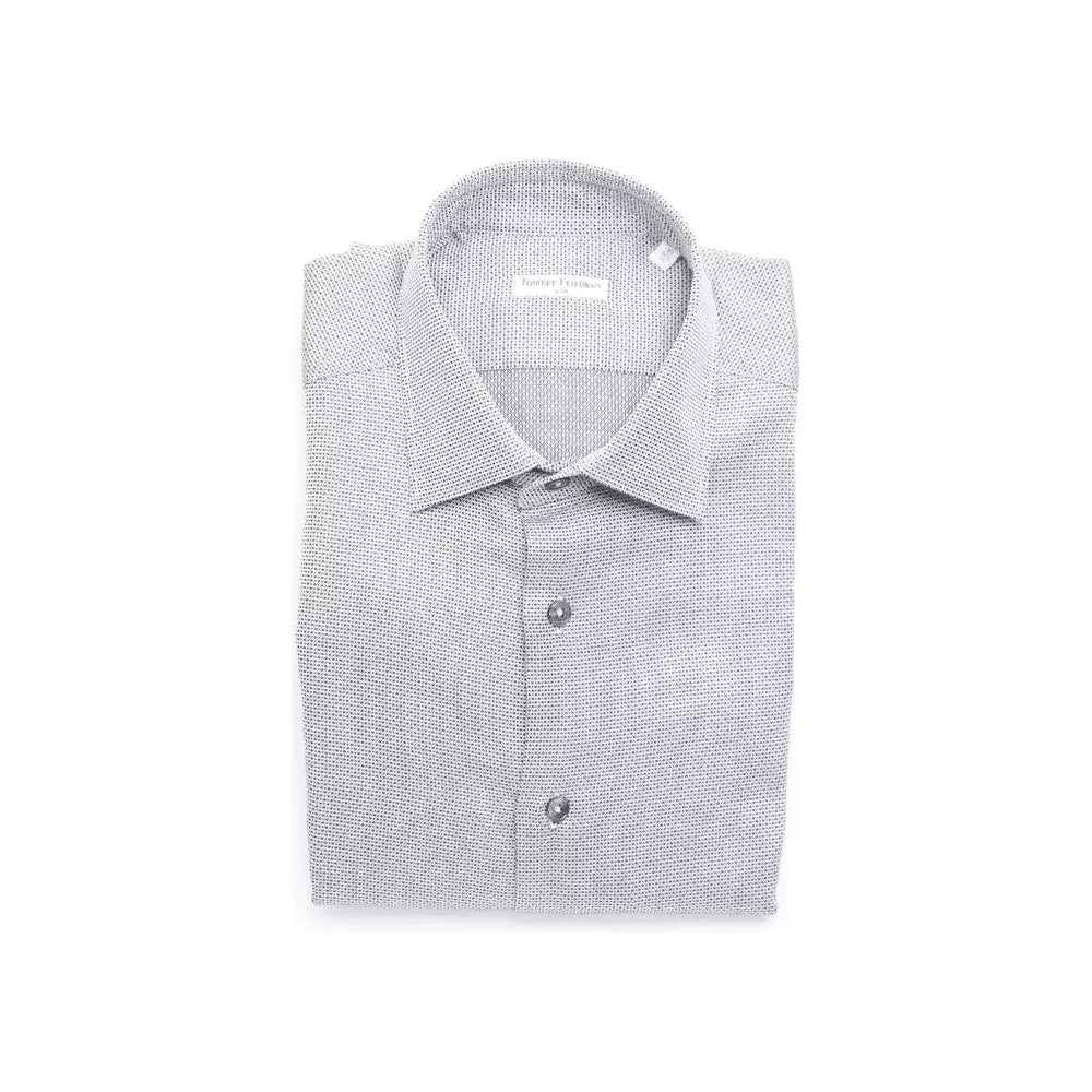 Robert Friedman Beige Cotton Men Shirt Robert Friedman