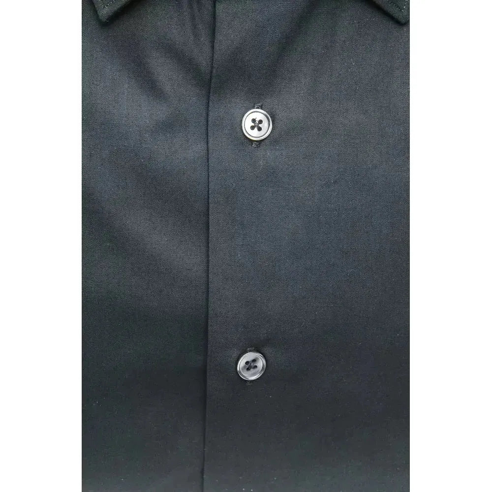 Robert Friedman Black Cotton Men Shirt Robert Friedman