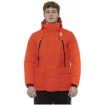 Tond Red Polyester Men Jacket MAN COATS & JACKETS Tond Chocolate