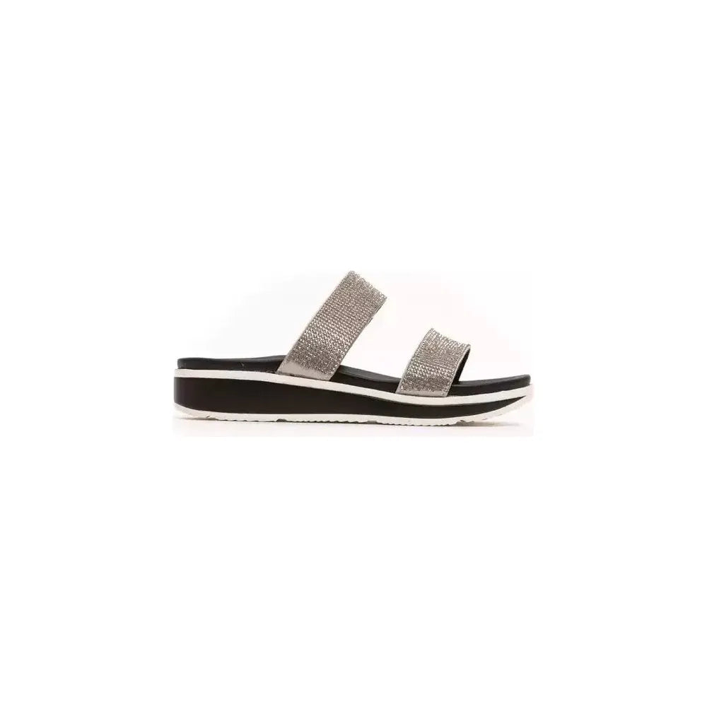 Péché Originel Silver Textile Women Sandal