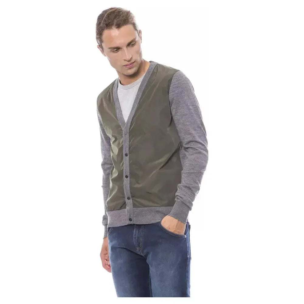 Verri Gray Wool Men's Cardigan
