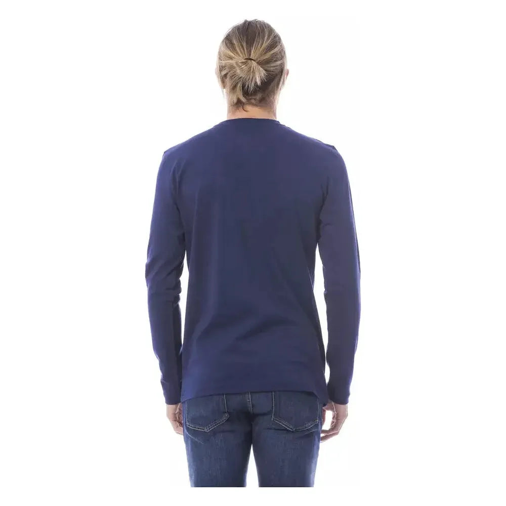 Verri Blue Cotton Men T-Shirt Verri