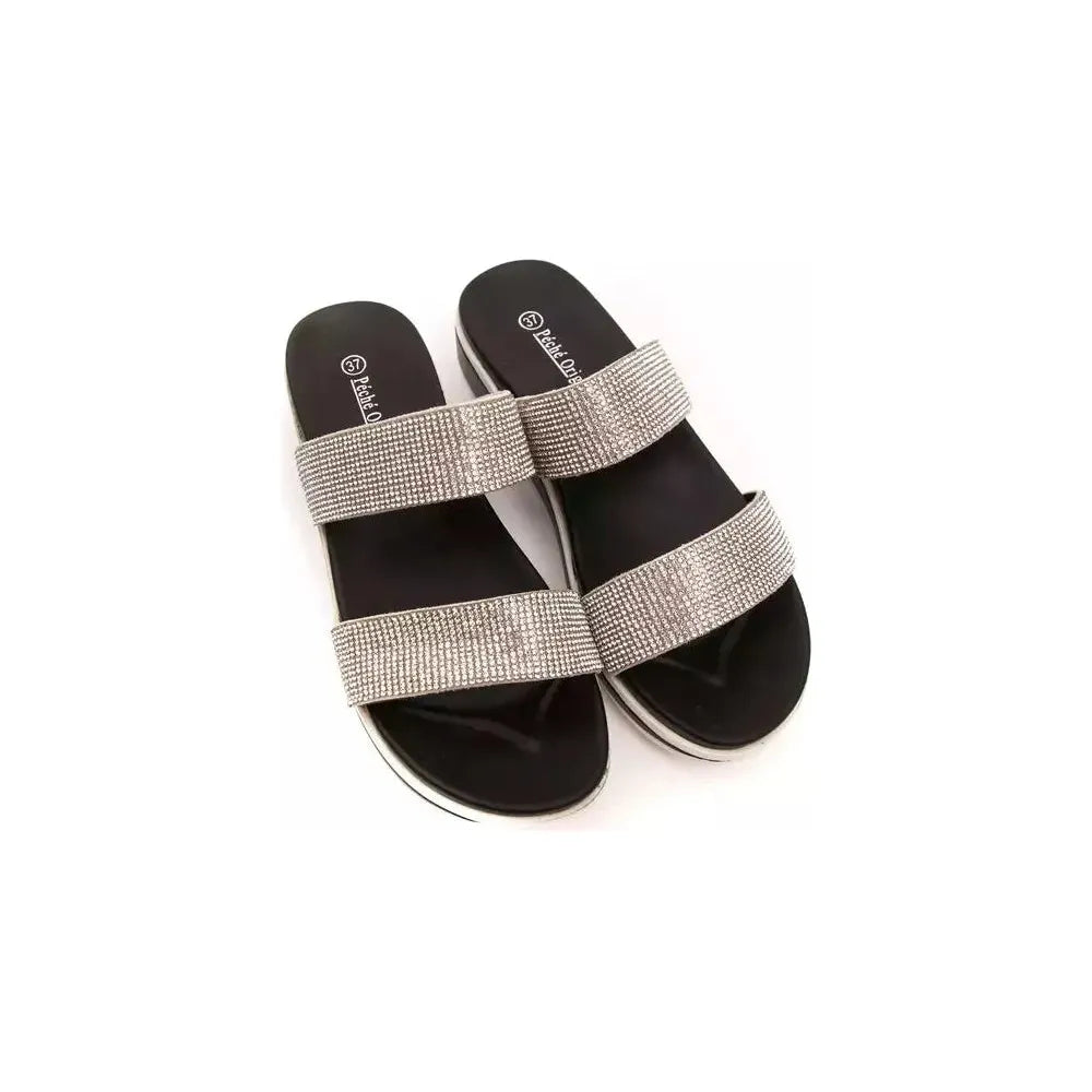 Péché Originel Silver Textile Women Sandal Péché Originel