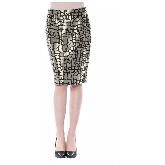 BYBLOS Elegant Gold Tube Short Skirt WOMAN SKIRTS BYBLOS