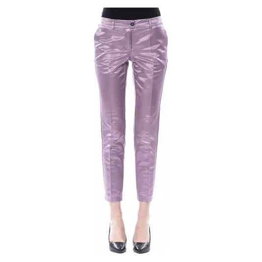 BYBLOS Purple Cotton Women Pant BYBLOS