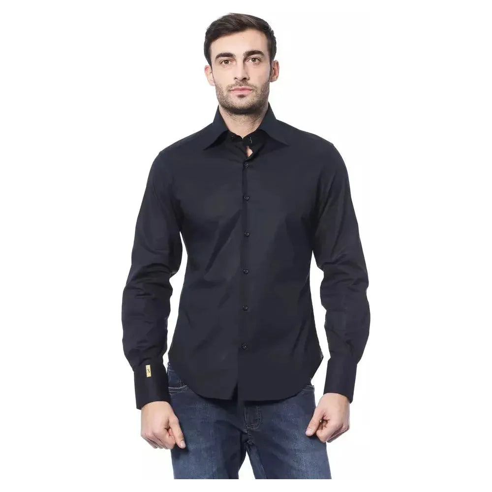 Billionaire Italian Couture Blue Cotton Men Shirt 1728,67345744032,Billionaire Italian Couture,Blue,Clothing,Dress Shirts - Shirts - Clothing,L,Men,Men - Clothing,New with tags,Shirts - Clothing,Shirts - Men - Clothing,XL,XXL